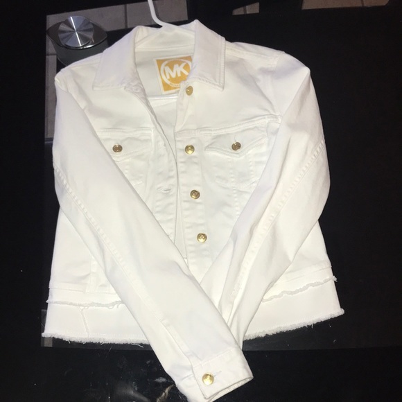 Michael Kors Jackets & Blazers - Michael Kors White Denim Jacket (BRAND NEW)!!!